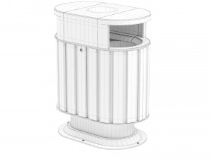 Trash Can Outdoor 06 Model 3D