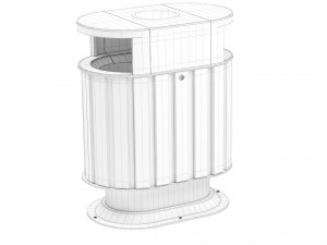 Trash Can Outdoor 06 Model 3D