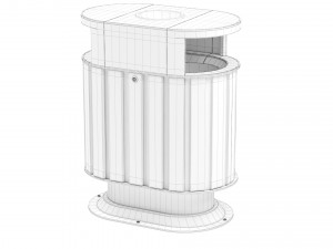 Trash Can Outdoor 06 Model 3D