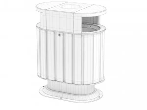 Trash Can Outdoor 06 3D Model