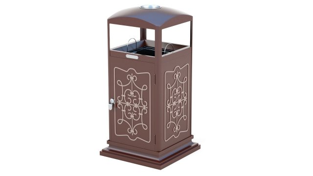 Trash Can Outdoor 07 Modelo 3D .c4d .max .obj .3ds .fbx .stl .blend 