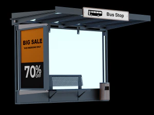 Bus stop 01 3D Model