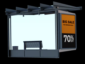 Bus stop 01 3D Model