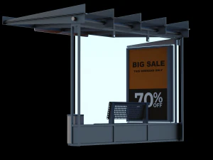 Bus stop 01 3D Model