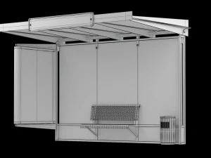 Bus stop 01 3D Model