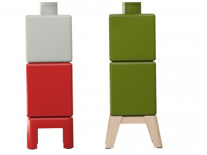 Fireplace Stove Cubi Stack wood Modèle 3D