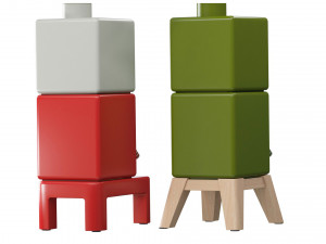 Fireplace Stove Cubi Stack wood Modèle 3D