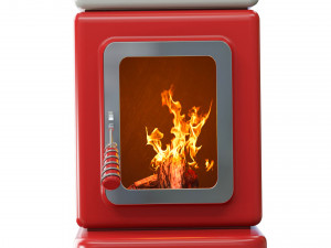 Fireplace Stove Cubi Stack wood Modèle 3D