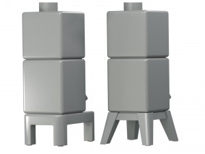Fireplace Stove Cubi Stack wood Modèle 3D