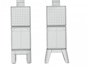 Fireplace Stove Cubi Stack wood Modèle 3D