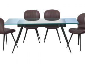 Chair AMF Frensis and Table Modelo 3D