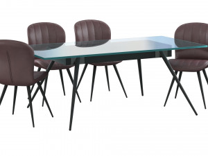 Chair AMF Frensis and Table 3D Model