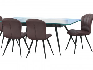 Chair AMF Frensis and Table 3D Model