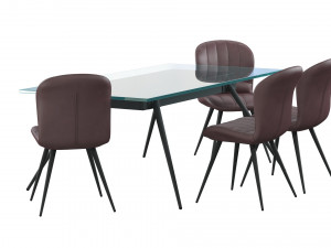 Chair AMF Frensis and Table 3D Model