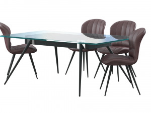 Chair AMF Frensis and Table 3D Model