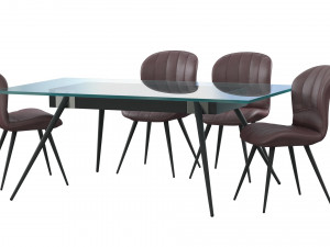 Chair AMF Frensis and Table 3D Model