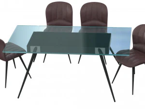 Chair AMF Frensis and Table 3D Model
