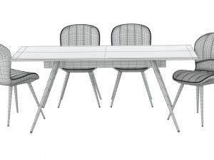 Chair AMF Frensis and Table 3D Model