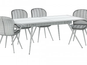 Chair AMF Frensis and Table 3D Model