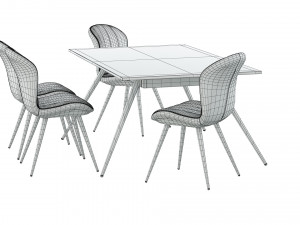 Chair AMF Frensis and Table 3D Model