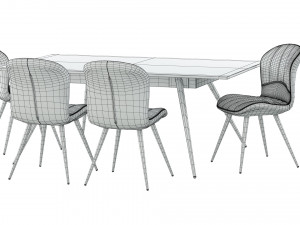 Chair AMF Frensis and Table 3D Model