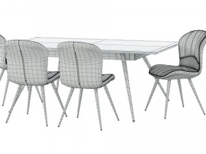 Chair AMF Frensis and Table 3D Model