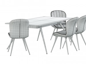 Chair AMF Frensis and Table 3D Model