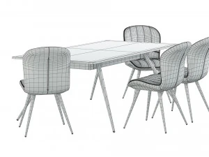 Chair AMF Frensis and Table 3D Model