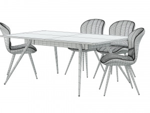 Chair AMF Frensis and Table 3D Model