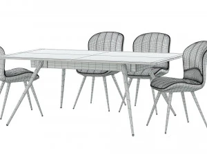 Chair AMF Frensis and Table 3D Model