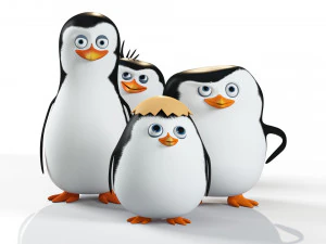 Pinguine von Madagaskar 3D Modell