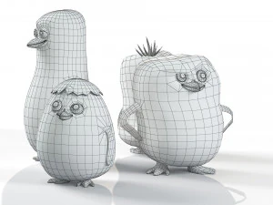 Penguins of Madagascar 3D Model