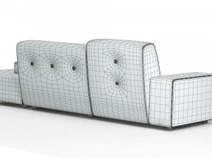 Sof&aacute; p&oacute;lder Modelo 3D