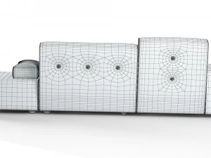 Sof&aacute; p&oacute;lder Modelo 3D