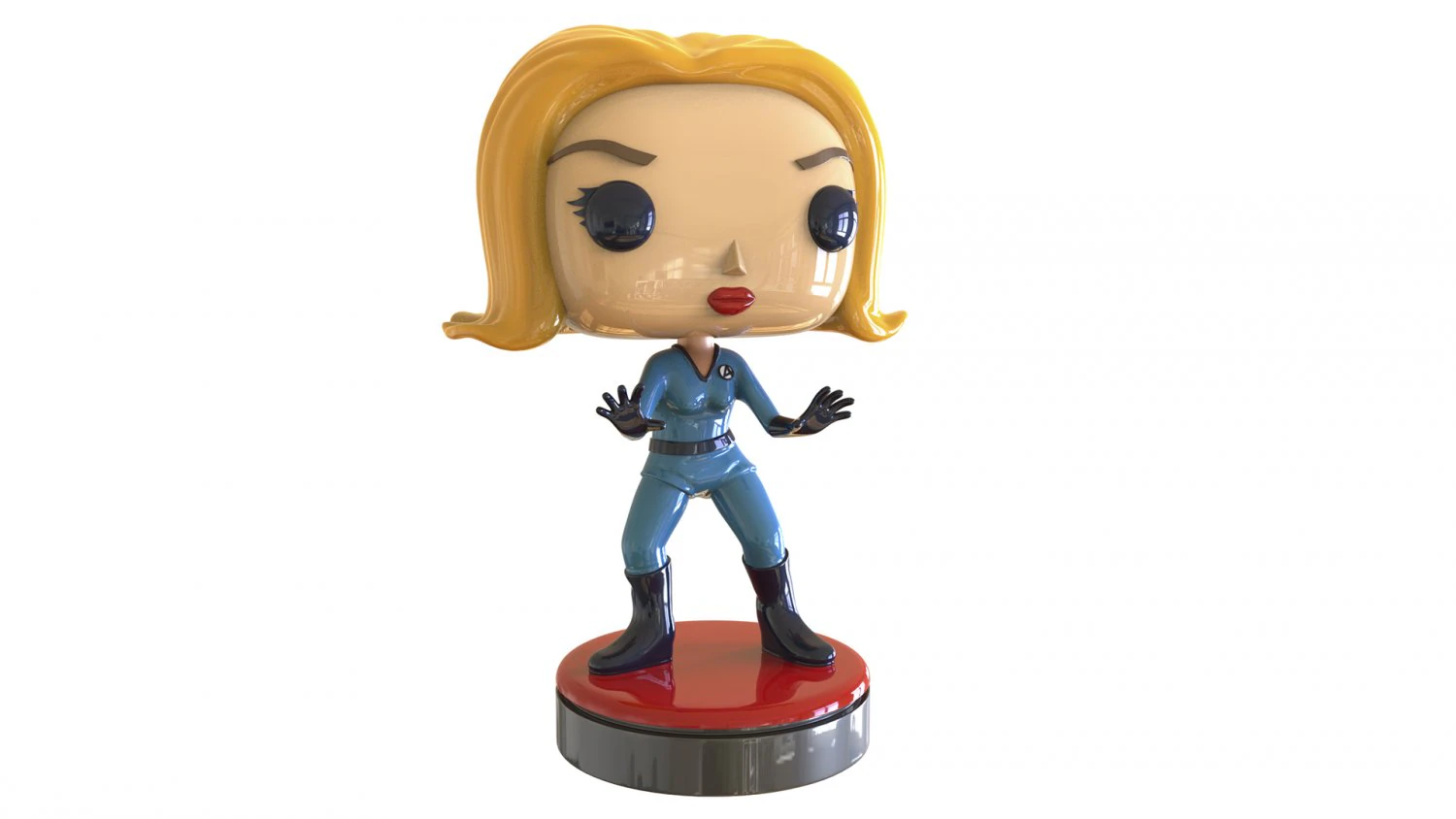 Invisible Girl Fantastic Four 3D Print Model .c4d .max .obj .3ds .fbx .stl .blend 