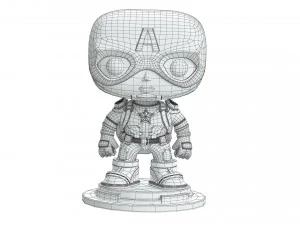 Captain America 3D Model