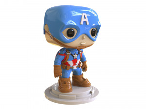 Captain America Figure 3D Print Model