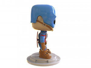 Captain America Figure 3D Print Model
