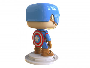 Captain America Figure 3D Print Model