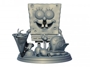 Sponge Bob Square Pants Figure Modelo de Impressão 3D