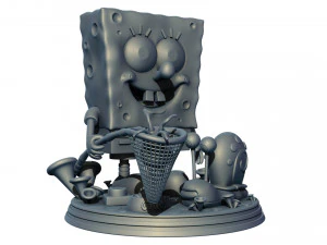 Sponge Bob Square Pants Figure 3D Print Model