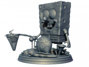 Sponge Bob Square Pants Figure 3D Print Model