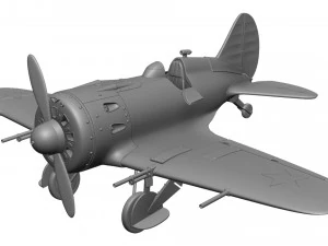 Airplane I-16 3D Print Model