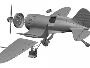 Airplane I-16 3D Print Model
