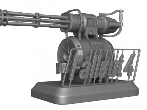 Minigun Fallout 4 Figure 3D Print Model