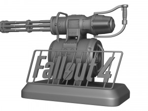 Minigun Fallout 4 Figure 3D Print Model
