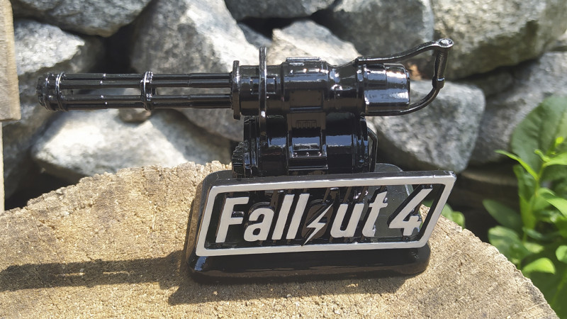 Minigun Fallout 4 Figure 3D Print Model .c4d .max .obj .3ds .fbx .stl .blend 