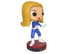 Invisible Woman Retro Fantastic 3D-printmodel