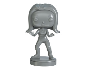 Invisible Woman Retro Fantastic 3D-printmodel