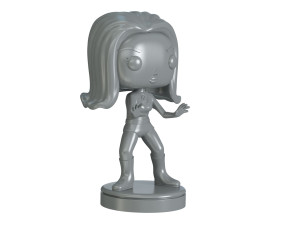Invisible Woman Retro Fantastic 3D-printmodel